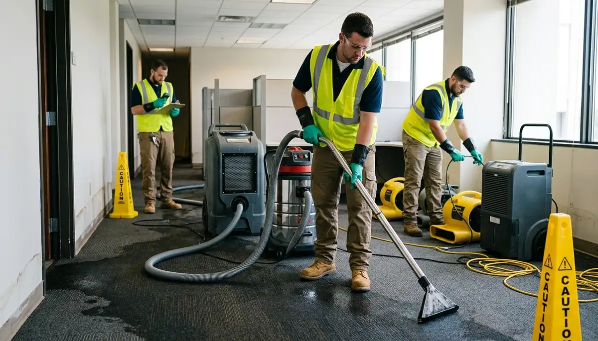Emergency water removal crew serving Tulsa, OK for flood and storm damage restoration
