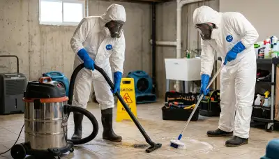 Tulsa, OK sewer backup cleanup crew restoring a flooded home after sewage damage