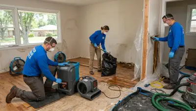 Water damage restoration team serving Tulsa, OK with professional cleanup and repair services