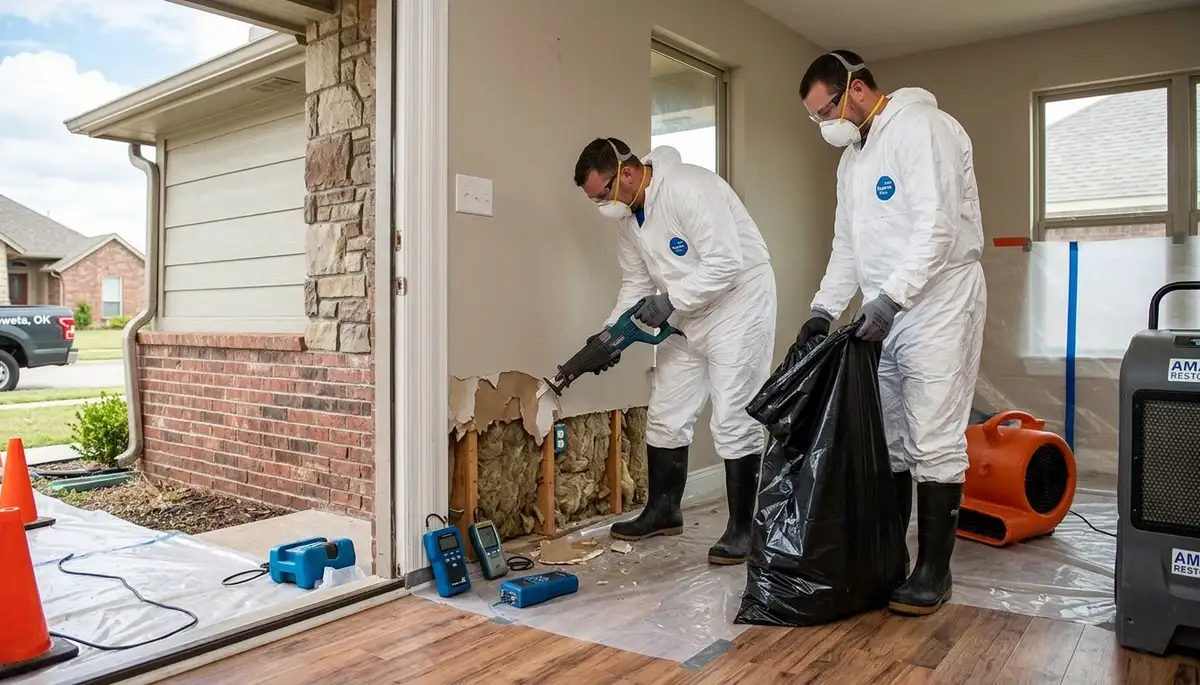 Water damage restoration team serving Tulsa, OK for fast emergency cleanup and repairs