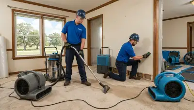 Water damage restoration team in Tulsa, OK providing emergency cleanup and drying services