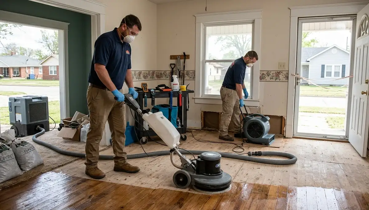 Water damage restoration services in Tulsa, OK
