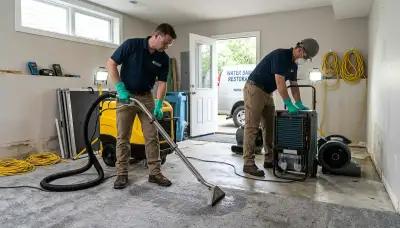 Tulsa, OK water damage restoration team drying and repairing a flooded home interior