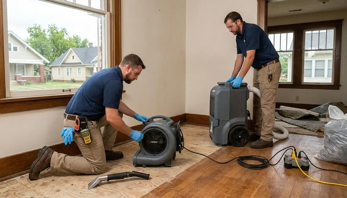 Water damage restoration team serving Tulsa, OK for fast cleanup and structural drying