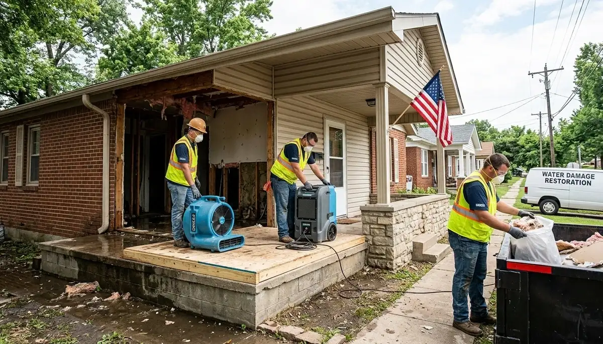 Water damage restoration team serving Tulsa, OK for fast water cleanup and drying